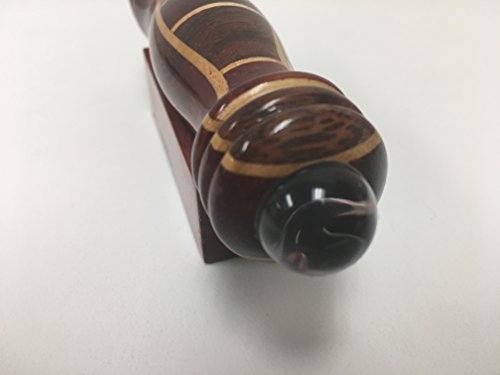 N & J Kaleidoscope Teleidoscope in Padauk Wood, 4 1/2 Inch, Inlaid Woods of Padauk, Ebony, Teak and Jalneem. Handcrafted in U S A ! - Thumbnail 4
