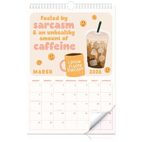 Beautiful 2026 Wall Calendar - Cheeky & Fun Calendar from January to December 2026 - The Perfect Aesthetic Wall Planner for Home or Office
