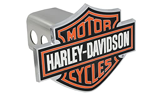 Harley-Davidson Solid Brass Metal Bar & Shield Trailer Tow Hitch Cover Plug 2