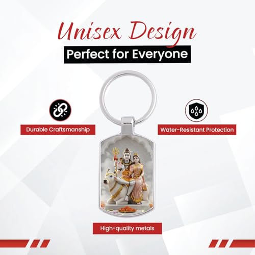Image of Stylish Metal Keychains with Permanent Glossy Print - Inspirational Quotes & Spiritual Designs - Perfect Key chains for loved ones, Personal Use, Gifts & Return Gifts