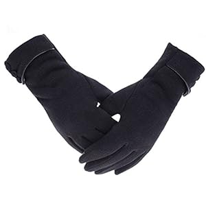 Outrip Guantes cálidos de invierno para mujer, guantes gruesos forrados a prueba de viento para pantalla táctil