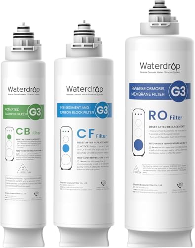 Waterdrop G3 Replacement Filter, Replacement for 𝐖𝐃-𝐆𝟑-𝐖 𝟒𝟎𝟎𝐆𝐏𝐃 R...