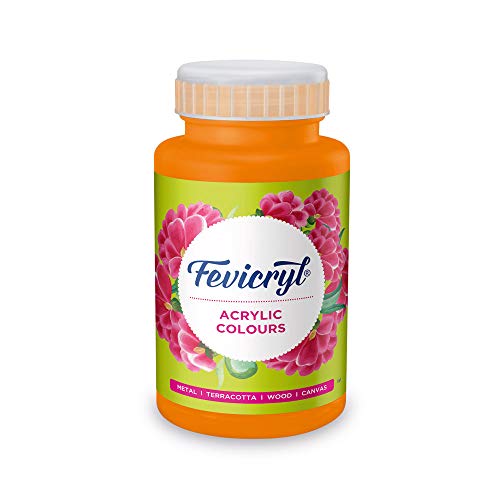 Pidilite Fevicryl Acrylic Colour (500 Ml, Neon Orange)