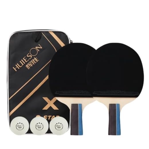 Kit 2x Raquetes Tenis de Mesa Ping Pong X3 Profissional + Capa + 3 Bolas Oficiais (2x Classineta)