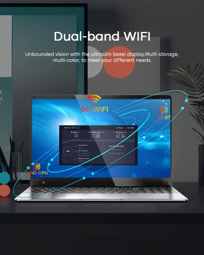 DAYSKY-Laptop-Windows-10-156-Laptop-Computer-with-Full-Size-Keyboard-12GB-DDR4-512GB-SSD-1920x1080-FHD-Display-Intel-Celeron-N5095-CPU-Up-to-29Ghz-5G-WiFi-USB-30-Type-C-MBOOK-M10-Sliver