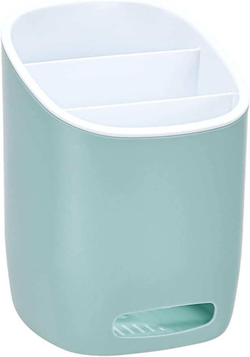 Utensil Holders 1PC Home Three-Cell Drain Chopstick Holder Creative Double-Layer Tableware Rack Cutlery Spoon Storage Rack for Kitchen Organizer Cutlery Holder for Kitchen (Color : D) (Brass)