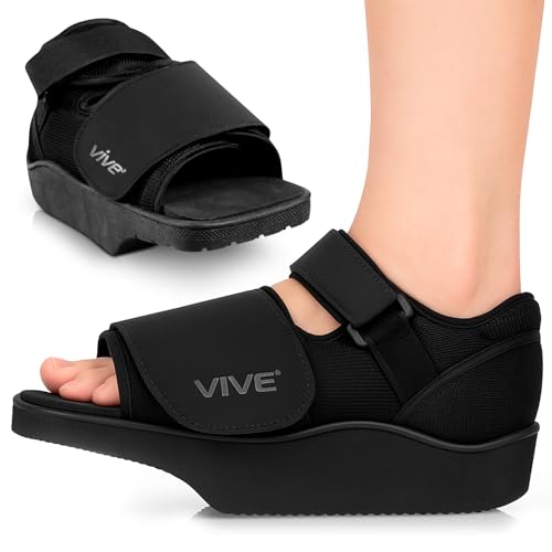 Vive Offloading Post-Op Shoe - Forefront Wedge Boot for Broken Toe Injury - Non Weight Bearing Medical Recovery for Foot Surgery, Hammer Toes, Bunion, Feet, Orthopedic (Large)