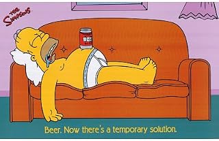 (24x36) SIMPSONS HOMER Funny Poster Print College Beer Solution