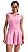 Polo Golf Tennis Dress Workout Athletic Dresses for Women Active Wear Exercise Sport Outfits with Built in Shorts Underneath Pockets 2 Piece Sets Cute Trendy Clothes Casual Summer Fall Pink Xs