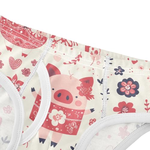 Pig Cute Cartoon Red Boys Toddler Soft Kids Underwear Breathable Undies4