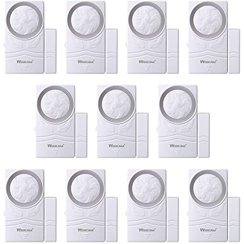 WSDCAM Door and Window Alarm for Home Wireless Alarm Security System Magnetic Alarm Sensor Close Door Reminder Loud 110 dB, 4-in-1 Mode Window Alarms 10 Pack Cover