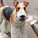 Imagen de Estatua de perro Fox Terrier de resina