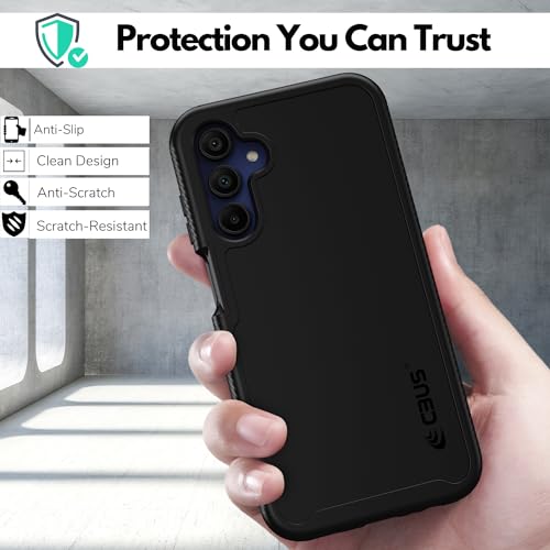 Coque Galaxy A25 5G CBUS noir mat avec protection écran intégrée robuste - 4