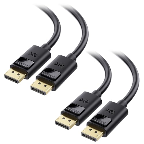 Cable Matters [VESA Certified] 2-Pack 32.4Gbps DisplayPort 1.4 Cable, 6ft