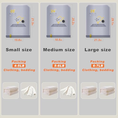 Image of 25-Pack Vacuum Bags for Travel with Wireless Rechargeable Pump, Carry-on Size Compression Packing Bags for Luggage & Suitcase, Space Saver for Clothes & Clothing, 25 Combo Travel Size, Fast 3S Vacuum