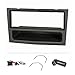Produktbild tomzz Audio 2439-086 Radioblende Set Kompatibel mit Opel Astra H Astra TwinTop Charcoal schwarz metallic mit Quadlockadapter ISO Fakra Antennenadapter Phantom DIN ISO Entriegelungsbügel