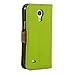 S4 Mini Case, Fulland Wallet Card Holder PU Leather Pouch Flip Leaf Style Case Cover with Stand for Samsung Galaxy S4 Mini I9190 Plus Stylus Pen and Screen Protector -Green