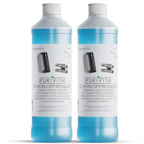 Purivita - Nettoyant Rasoir 2000 ml - Compatible avec Braun et Phillips - Liquide de remplissage