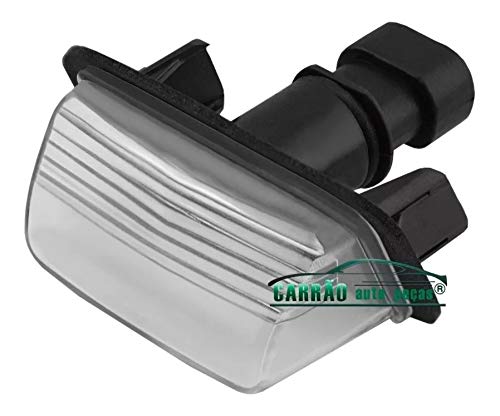 Par Lanterna Luz de Placa Linha Peugeot 206 207 Citroen C3 Com Lampada LED