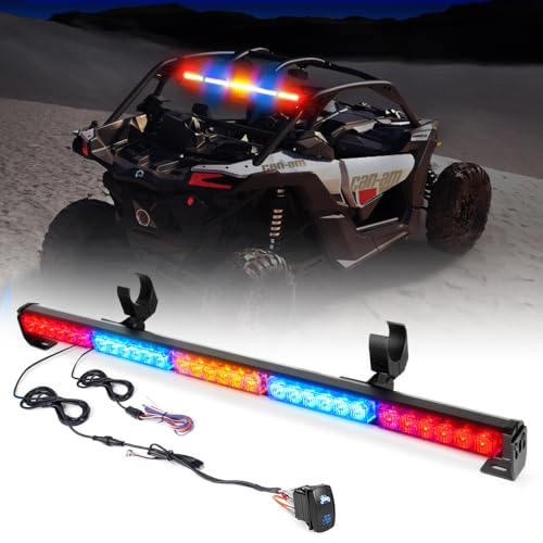 Image of Xprite 30 inch LED Chase Strobe Light Bar, Offroad Safety Flashing Lightbar w /Running, Brake, Reverse and Turn Signal Lights for UTV, ATV, RZR, Polaris, Can-am, Yamaha, Side by Sides, 4x4, Trucks - RBYBR