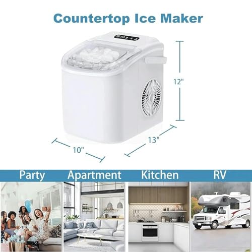 Máquina de hielo portátil para encimera 26.5lbs/24Hrs miniatura 6