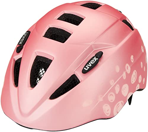 uvex Kid 2 CC - Casque de Vélo Léger pour Enfants - Réglage de la Taille Individuel - à Compléter avec Un Éclairage LED - Pink Polka - 46-52 cm