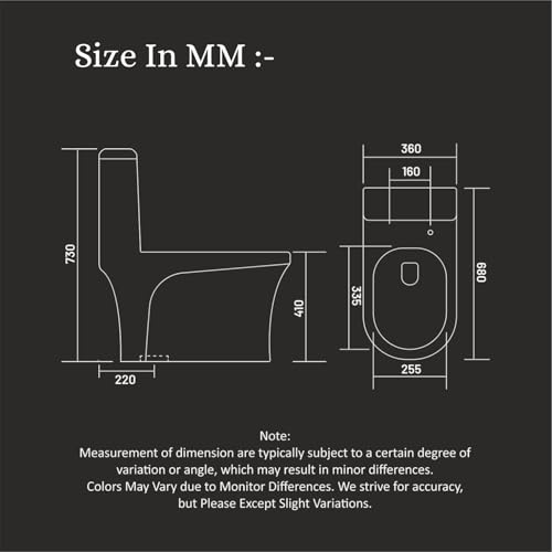 Image of B BACKLINE Coco Ceramic One Piece Western Toilet | S-Trap Floor Mounted Water Closet | European Commode with Soft Close Seat Cover | Glossy White (7-Year Color Warranty)