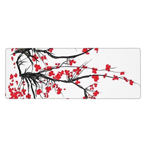 Tapis de souris de jeu XXL cerisier japonais pour décorer le bureau