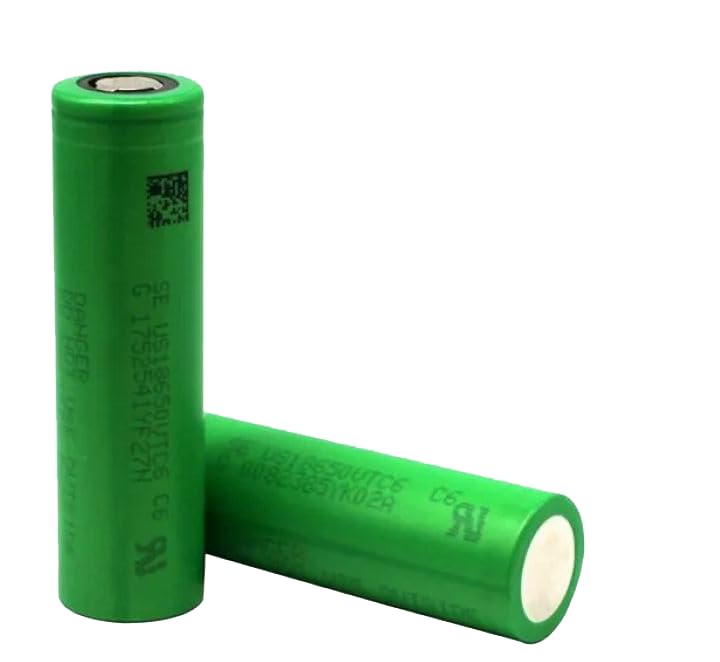 Piles Rechargeables 3.7V, 18650 VTC6 Batterie 3000mAh, Batteries Haute capacité pour Lampe Frontale LED, télécommande, Voiture télécommandée ZA