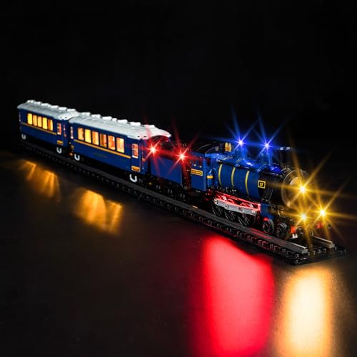 VONADO LED Light Kit Compatible with Lego The Orient Express Train 21344, DIY Creative Lighting Set Accessories Compatible with Lego 21344 Building Set (Lights Only, No Models)