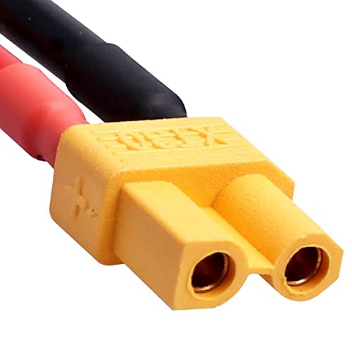 Image of XT30 Jump Starter Cable with Battery Clamps - 12V Replacement Alligator Clips to XT30 Connector Car Jumper Cable for Emergency Portable Car Jump Start Battery Booster Cable 16AWG50CM