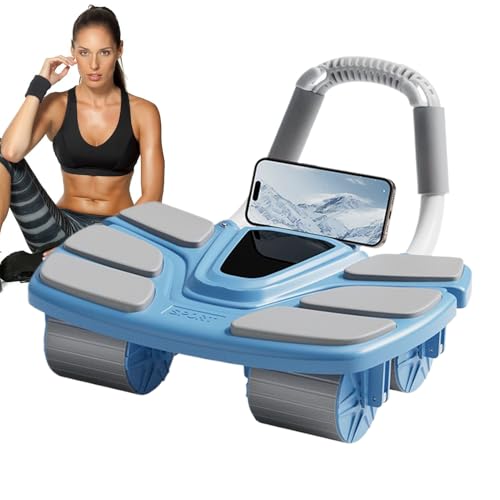 Rueda de rodillo para abdominales silencioso de cuatro ruedas con rebote automático para casa