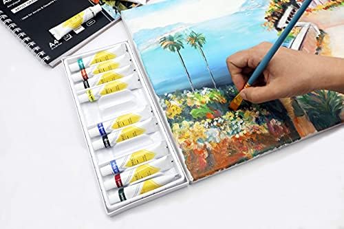 Artme Pre-Stretched Canvas 8pcs 24x30, 30x40, 40x50, 50x60 Assorted Artist Framed Canvas/ 280GSM/100% Cotton/Blank/Triple Primed/Acid Free/Medium Grain/ 1.7cm - Acrylic/Oil