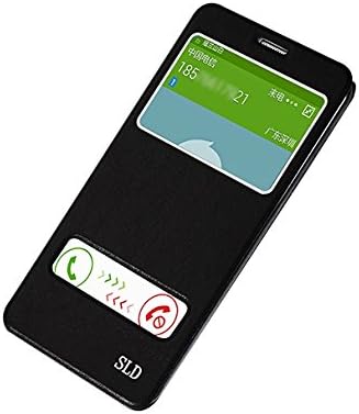 S6 Edge Plus Flip Cover Case, Double View Windows PU Leather Case with Stand Function for Samsung Galaxy S6 Edge Plus