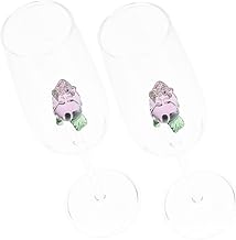 SWOOMEY 2 Peças Taça De Rosa Óculos De Rosa Copos De Vidro Copos De Vinho Copos De Coquetel Copos De Coquetel Copos De Bar Copos De Cristal De Coquetel Copo De Vinho Tinto