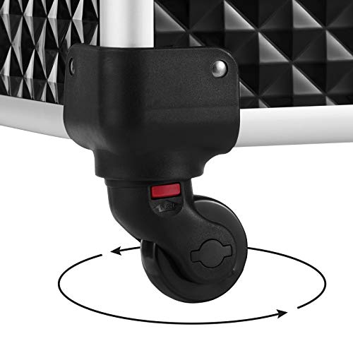 SONGMICS Kosmetikkoffer, Trolley, Make-up Koffer, Schminkkoffer, mit Griff, mit 4 Universalrollen, mit 4 ausziehbaren… – Bild 8