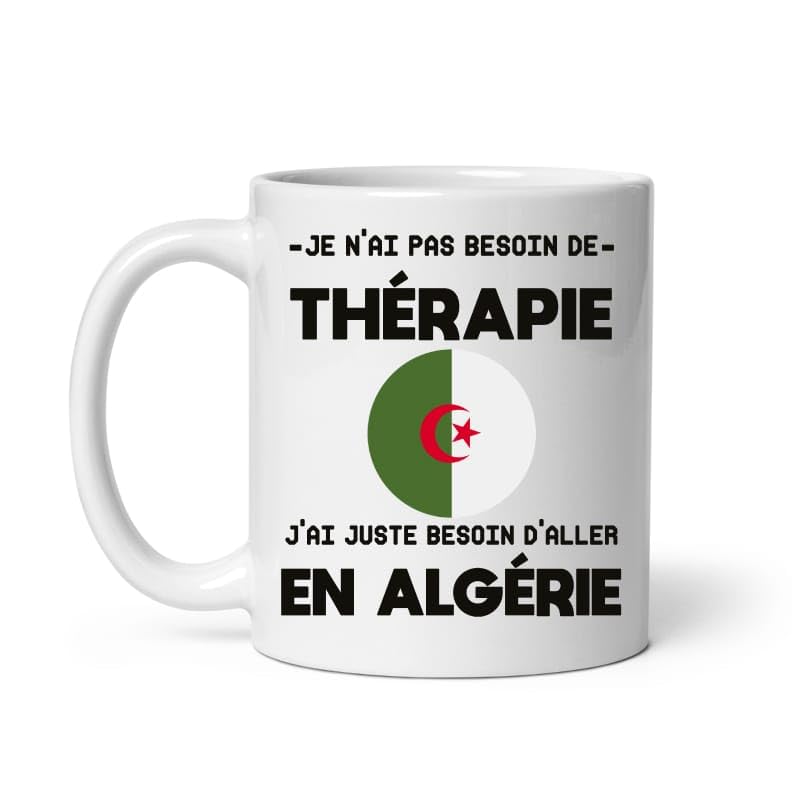 MugSmile Mug Algérie thérapie humour vacances départ voyage Tasse Algérie