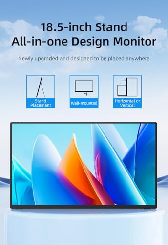 Image of XAVION 18.5 Inch FHD Portable Monitor | IPS Display | Ultra-Slim Foldable Screen Extender | USB Type-C & HDMI | Compatible with Laptop, PC, Mac, Smartphone (18.5 inch)