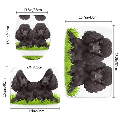 Tapis de bain caniches antidérapants et absorbants pour une sécurité maximale - 3
