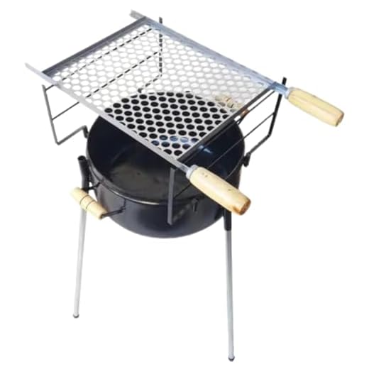 CHURRASQUEIRA A CARVÃO REDONDA COMPLETA COM GRELHA