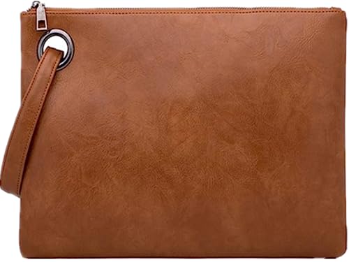 Image of DIHKLCIO Evening Bags Purse Envelop Clutch Chain Shoulder Womens Wristlet Handbag Foldover Pouch black