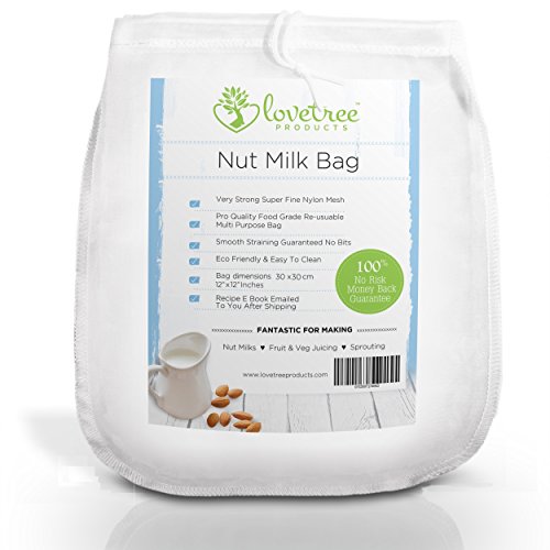 Sac à Lait de Noix Premium, 12x12", EBook de Recettes