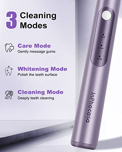 Inphocasa 1 Pack Sonic Electric Toothbrush For Adults And Kids, Rechargeable Electric Toothbrush 3 Modes 2 Minutes Smart Timer… #TOP3