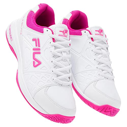 Fila Double Bounce 3 Women's Shoes (Wht/Wht/Pglo) (10)3