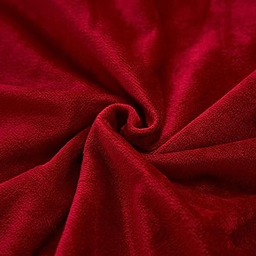 Image of AMICA Luxurious Diamond Pinch Pleated Crystal Velvet Pillowcases Solid Pintuck Throw Cushion Cover for Home Decor Hidden Zipper Closure (Red, 16'' X 24'' Inch)