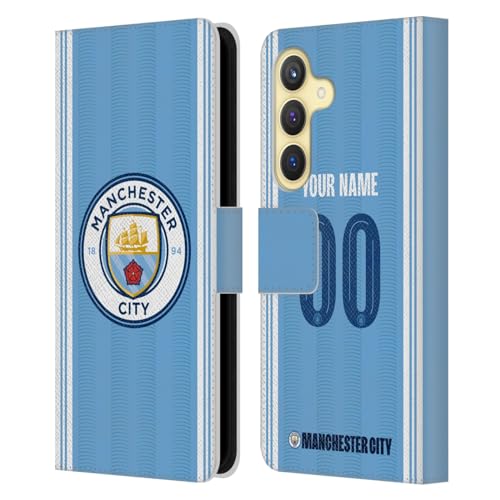Housse Samsung S24 Man City coque portefeuille antichoc cuir