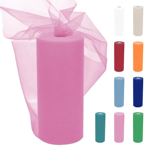 Rouleau de tulle 30 cm x 91,5 m, ruban de tulle en organza, pour mariages, fêtes, tutù, jupe, bricolage, couture, organza à maille fine, décoration de...