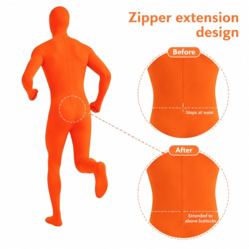 Women and Men Spandex Open Face Bodysuit Costume Adult Halloween Cosplay - image 6