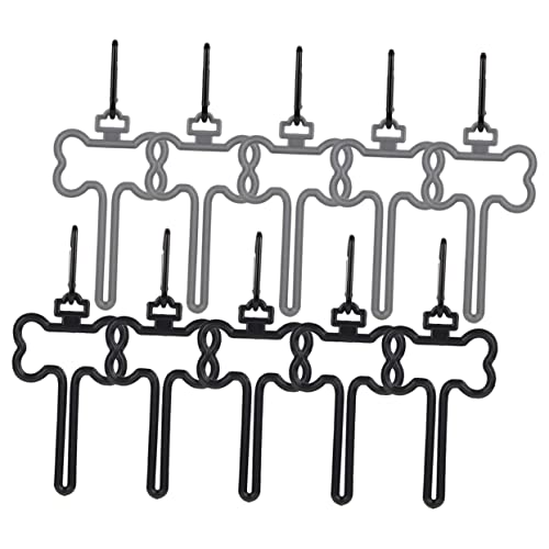 ROMISBABA 10個 犬の 袋クリップ ペット うんち袋 バリカン わんわん 犬のバッグ バッグキャリア 犬のアクセサリー 携帯用犬の 袋ホルダー 犬のうんちバッグクランプ アルミニウム合金