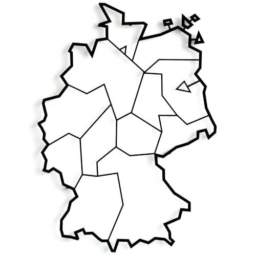 Allemagne Map Sculpture murale en métal drapeau, élément décoratif, décoration murale, souvenir du pays, Souvenir, affiche, affiche allemande, décoration du centre de l'Europe, cadeau pour amis.
